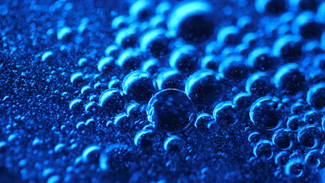 fondo macro abstracto de ciencia o arte con burbujas azules