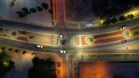 top view of a large avenue with vehicle circulation