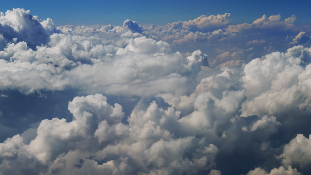 Aerial View sky is filled with clouds