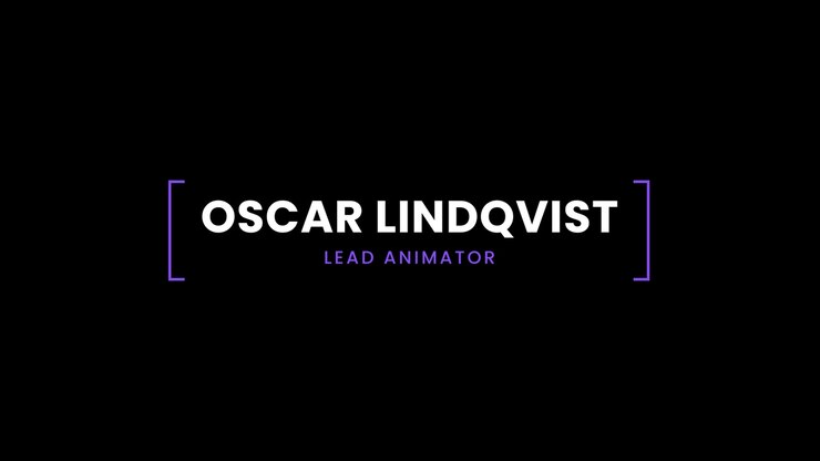 Animeret Lower Third-grafik for Oscar Lindqvist Lead Animator