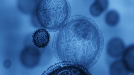 microscopic virus illustration