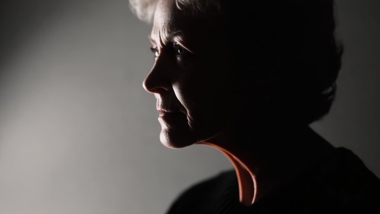 Captivating Expressions of Wisdom and Reflection: A Study of Light and Shadow in the Portrait of an Elderly Woman Conveying Contemplation and Grace