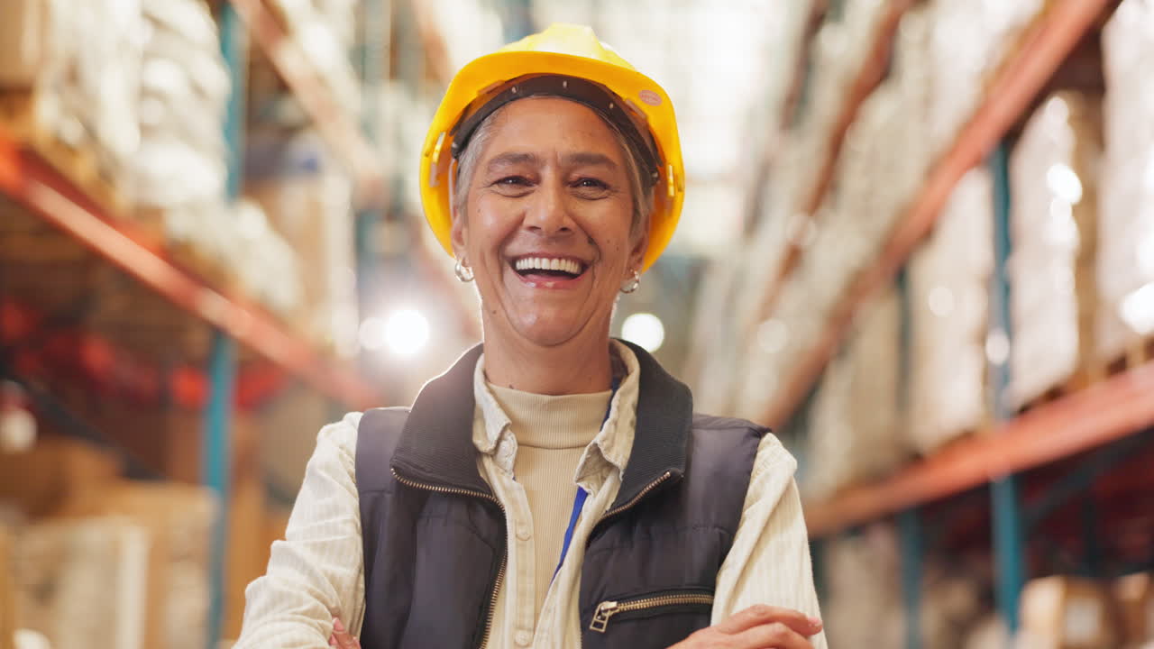 Warehouse worker in safety gear