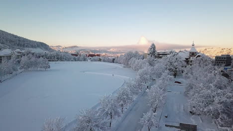 Langlaufloipe,-Kreuzbleiche-Park-Mit-Schnee-Bedeckt,-Sankt-Gallen,-St