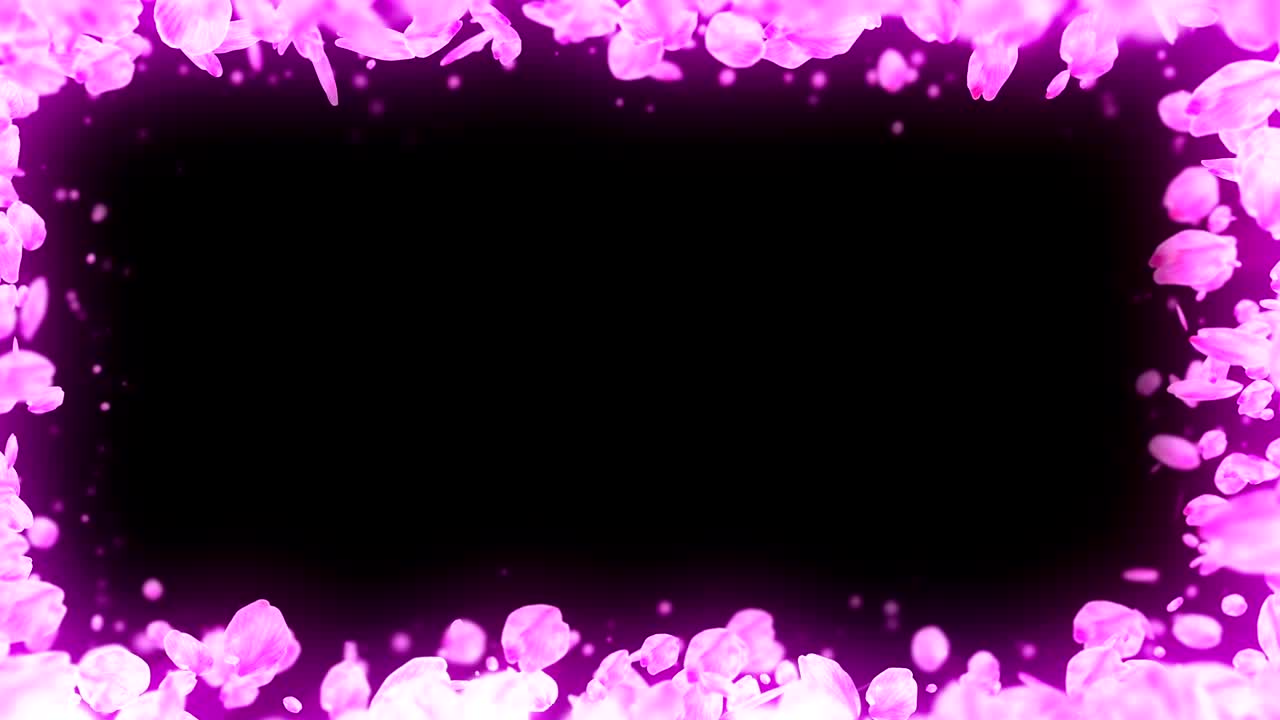 체리 꽃의 회전, cg 애니메이션, 루프 회전