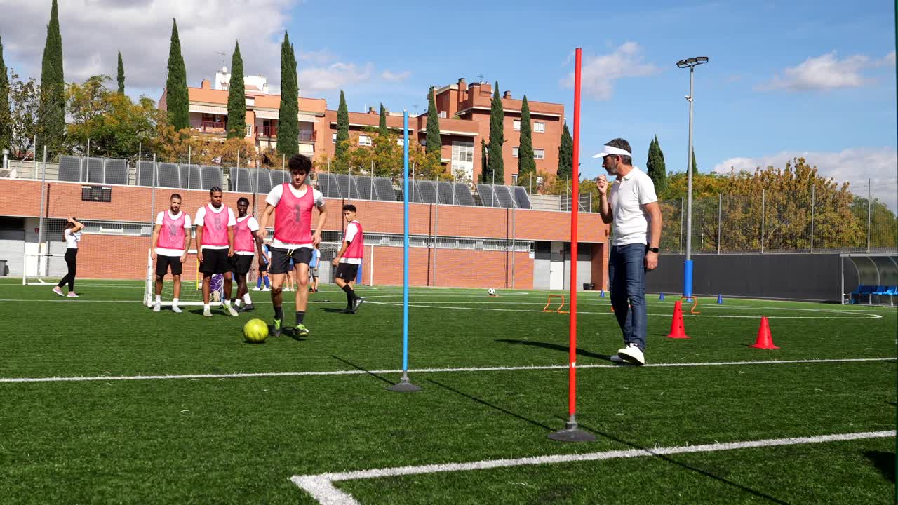 Soccer training session