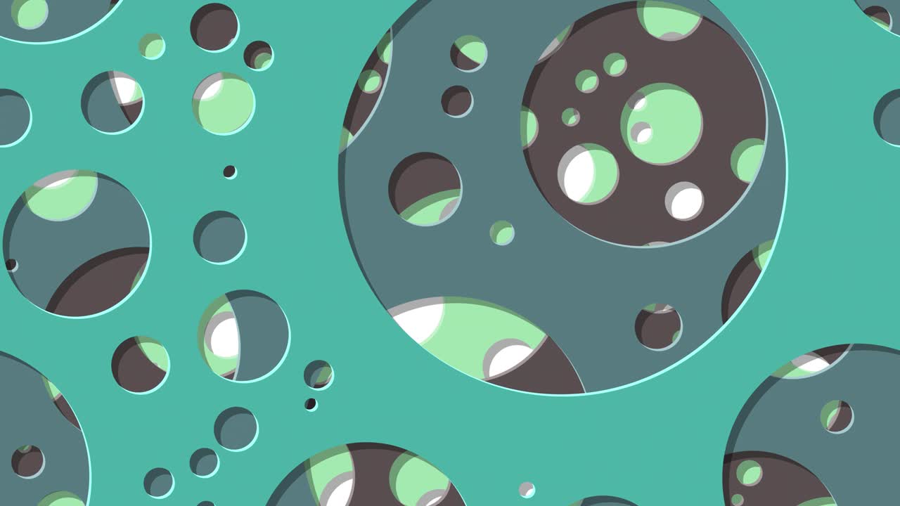 Abstract Generative Art color distributed circles holes background video