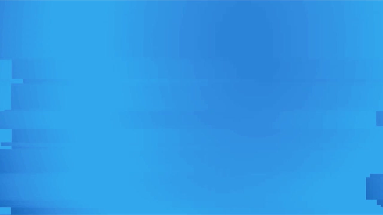 Efecto de Falla Digital con Rayas de Luz Azul