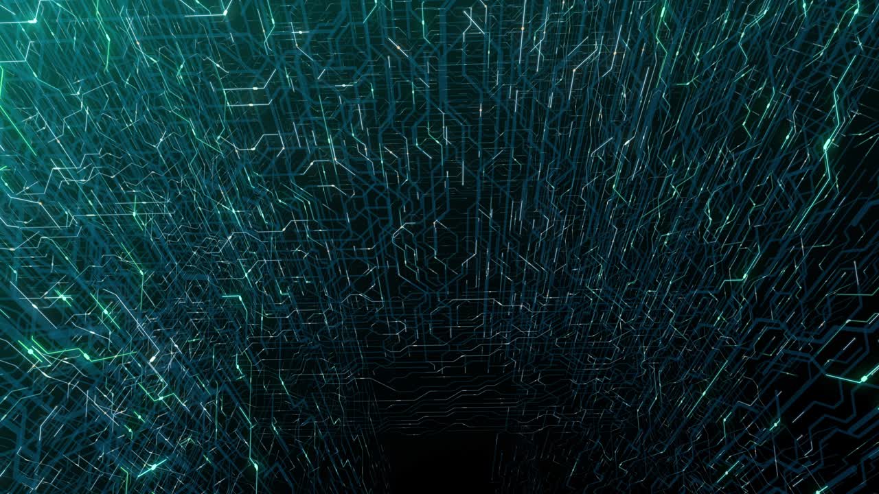 4K seamless loop of printed circuit board (PCB) in motion