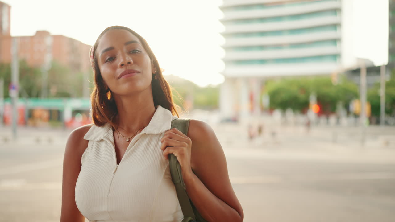 A woman in an urban setting