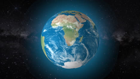 fondo de video cinematográfico muestra un globo terrestre realista girando, haciendo zoom en el país de botswana | fondo de video realista de la tierra girando y haciendo zoom en el país de botswana en 4k