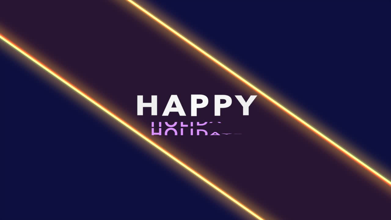 현대적인 검은색과 금색 줄무 행복한 휴일 디자인