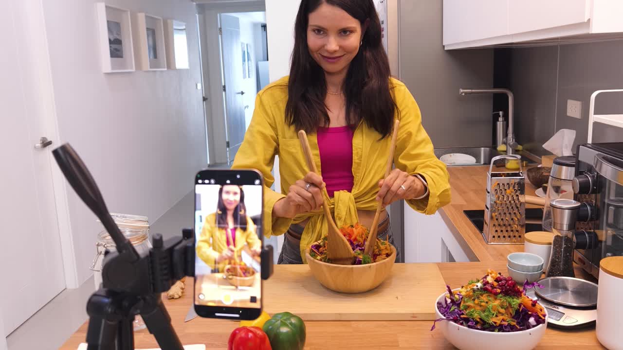 demostración de recetas de ensaladas saludables