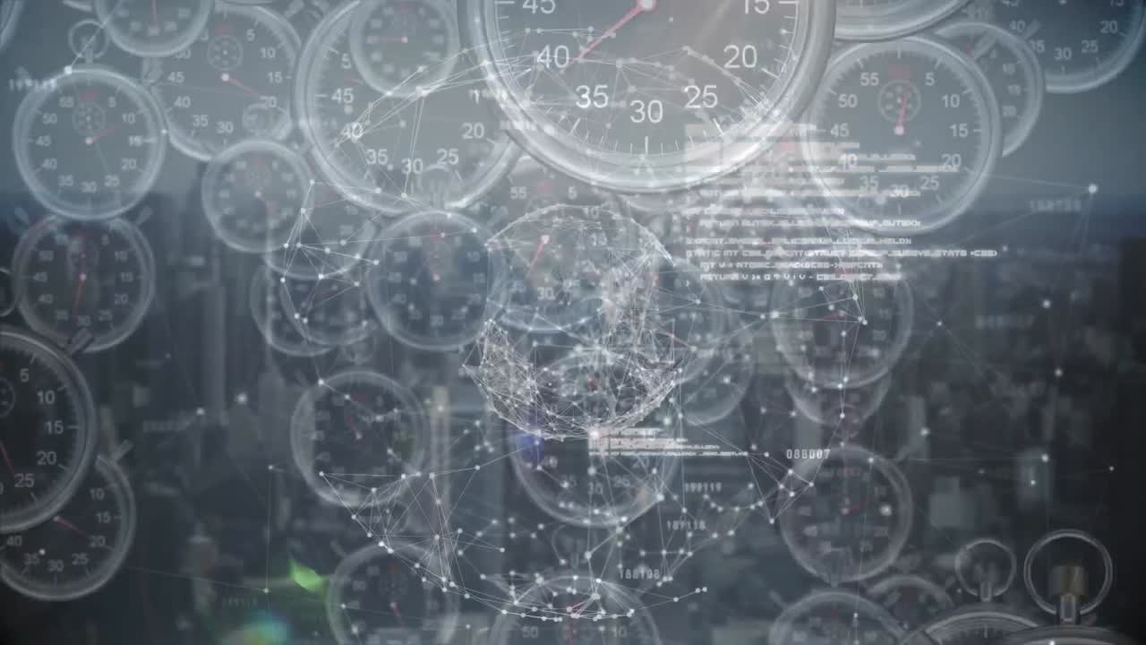 연결 네트워크의 애니메이션과 클럭을 통한 데이터 처리