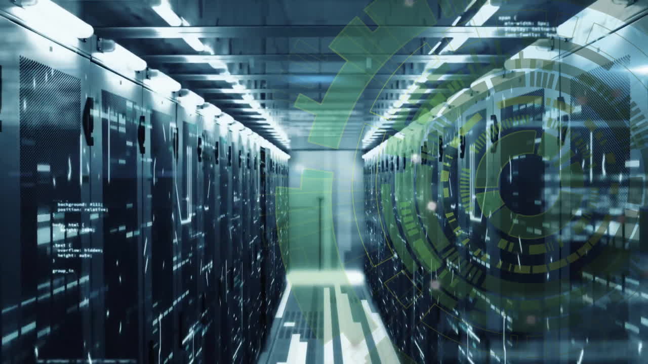 animación del alcance y procesamiento de datos a través de servidores informáticos