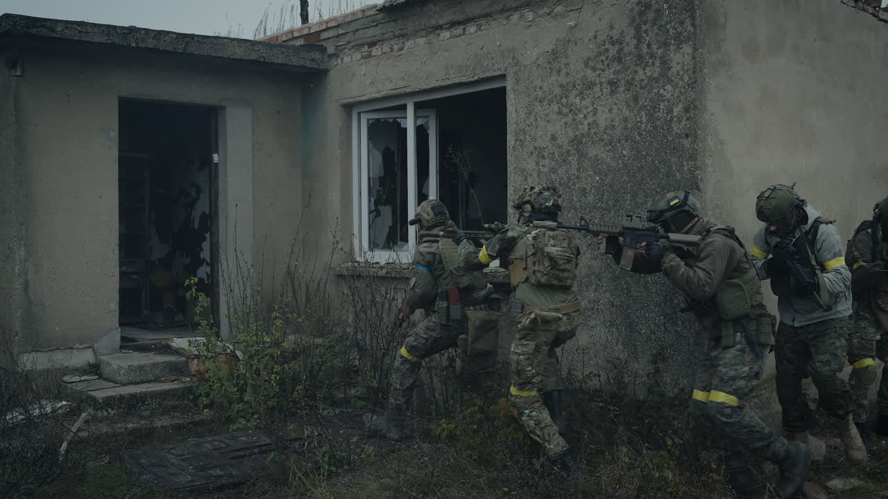 Military Operation in a Ruined Building