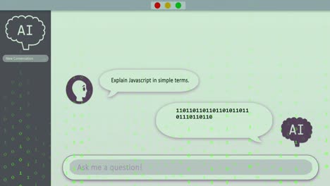 animación del procesamiento de datos sobre el fondo de la pantalla de la computadora