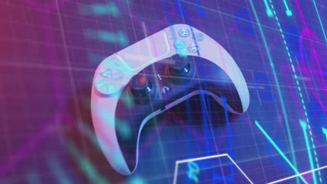 animación de escaneo de alcance y procesamiento de datos sobre equipos informáticos de videojuegos