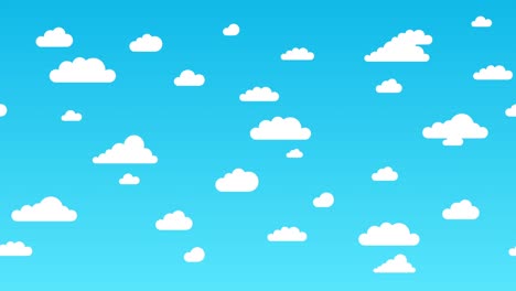 nubes en movimiento en 4k en el cielo azul - video en bucle