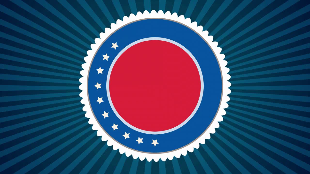 독립기념일을 축하하는 7월 4일 기념 애니메이션