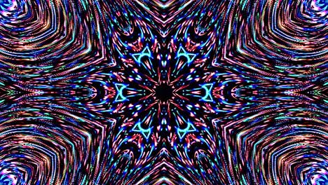 hermoso caleidoscopio abstracto que brilla, una luz radiante que regula los movimientos sutiles