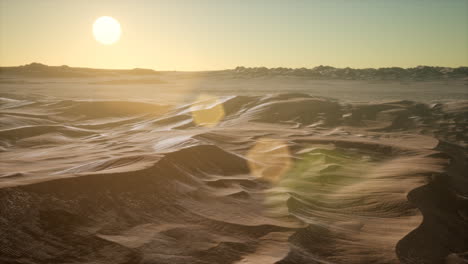 red sand desert dunes at sunset