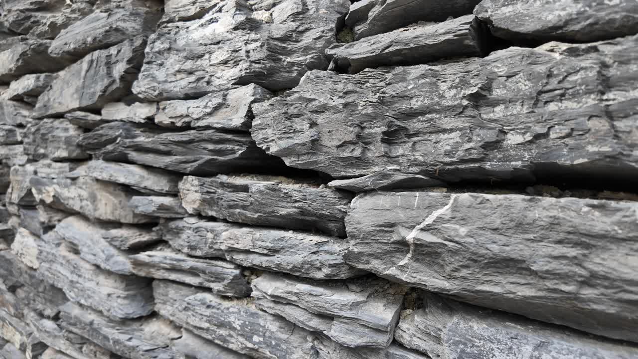 Close-up of a Gray Stone Wall