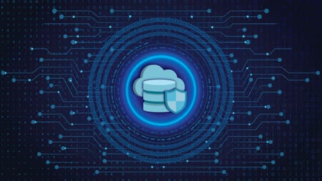 Cybersicherheit,-Cloud-Computing,-Sichere-Cloud,-Iaas,-Paas,-Saas-konzept-Mit-Wolkensymbol-Und-Einem-Sicherheitsschild-Für-Schutz-Und-Privatsphäre