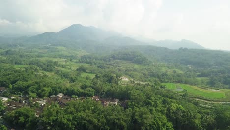 aerial drone view of tonoboyo village bandongan, magelang