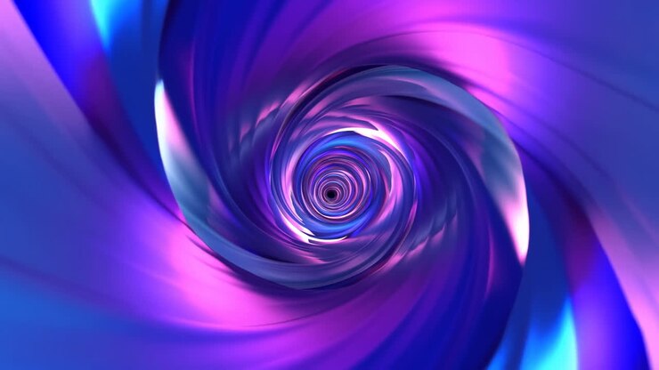 Abstract Blue and Purple Swirling Tunnel Loop