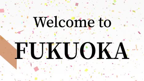 welcome to fukuoka message text animation motion graphics