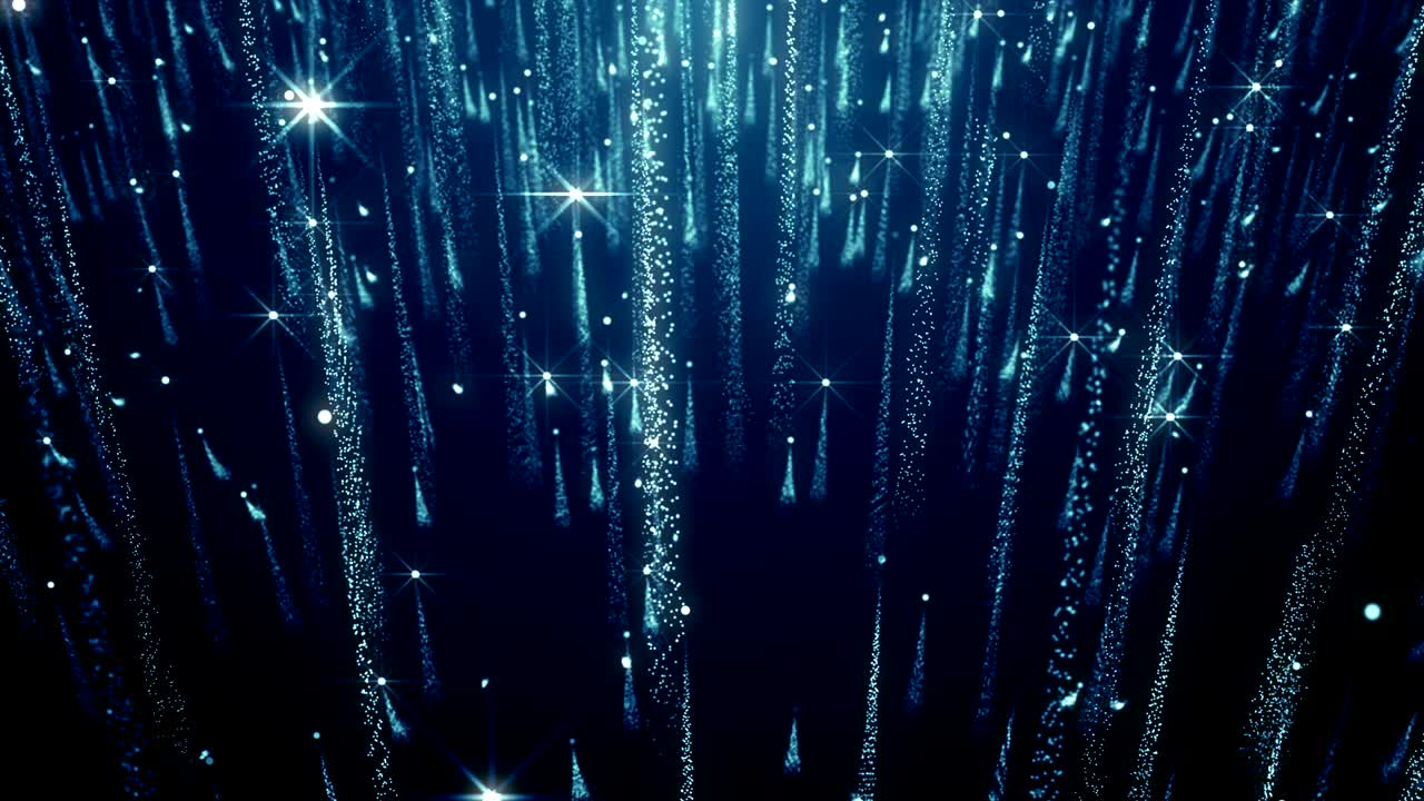 파란 먼지 입자 추상적인 빛 보케 모션 제목 영화적 배경 루프