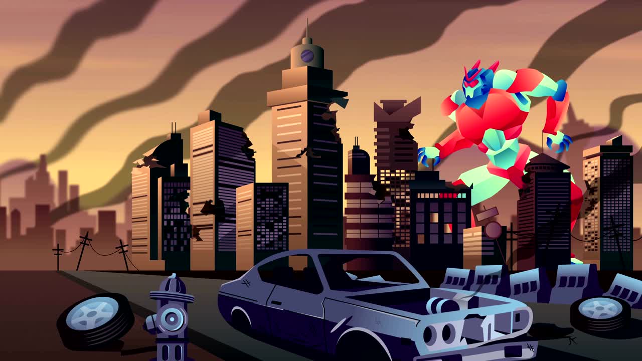 도시에서 거대한 로