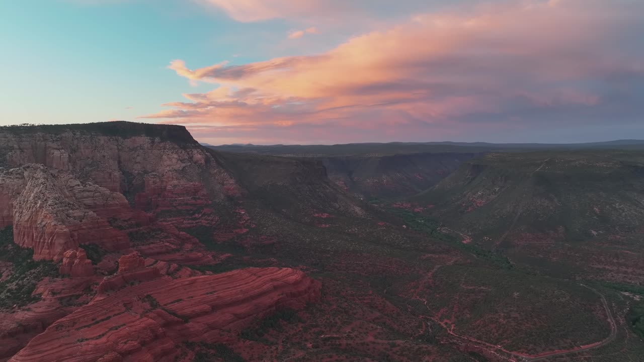 Red Rock Canyons On A Dramatic Sunset Sky In Sedona, Arizona, USA