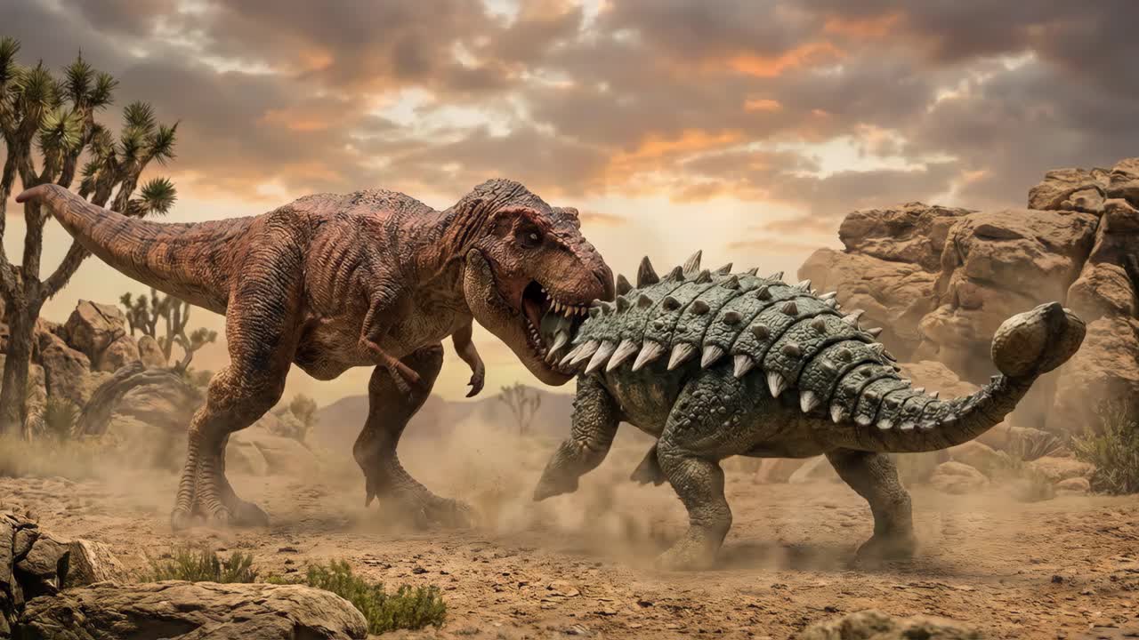 Tyrannosaurus Rex contro Ankylosaurus