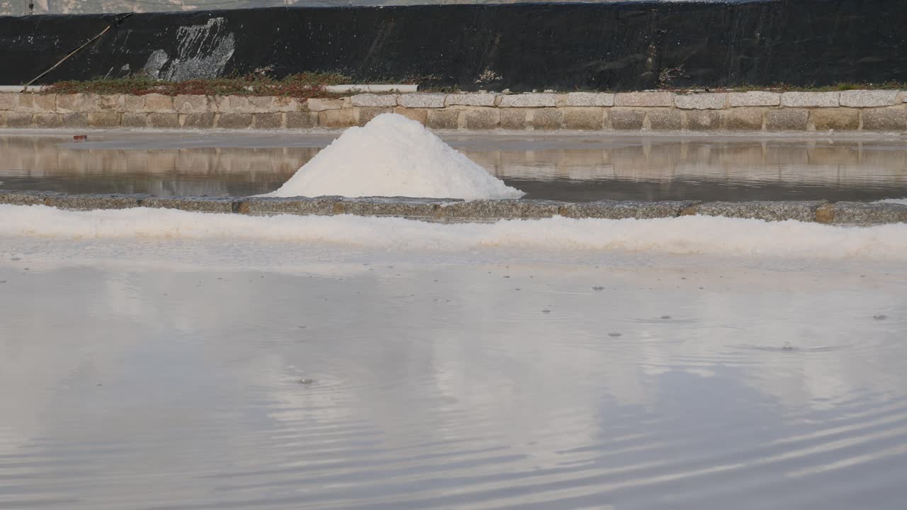 A sea salt farmer is collecting sea salt (9)