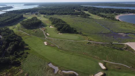 flying over a golf course in massachusetts