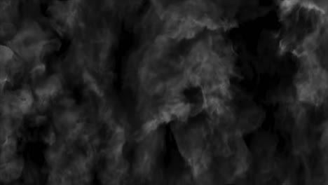 se levanta una pared de humo blanco y negro