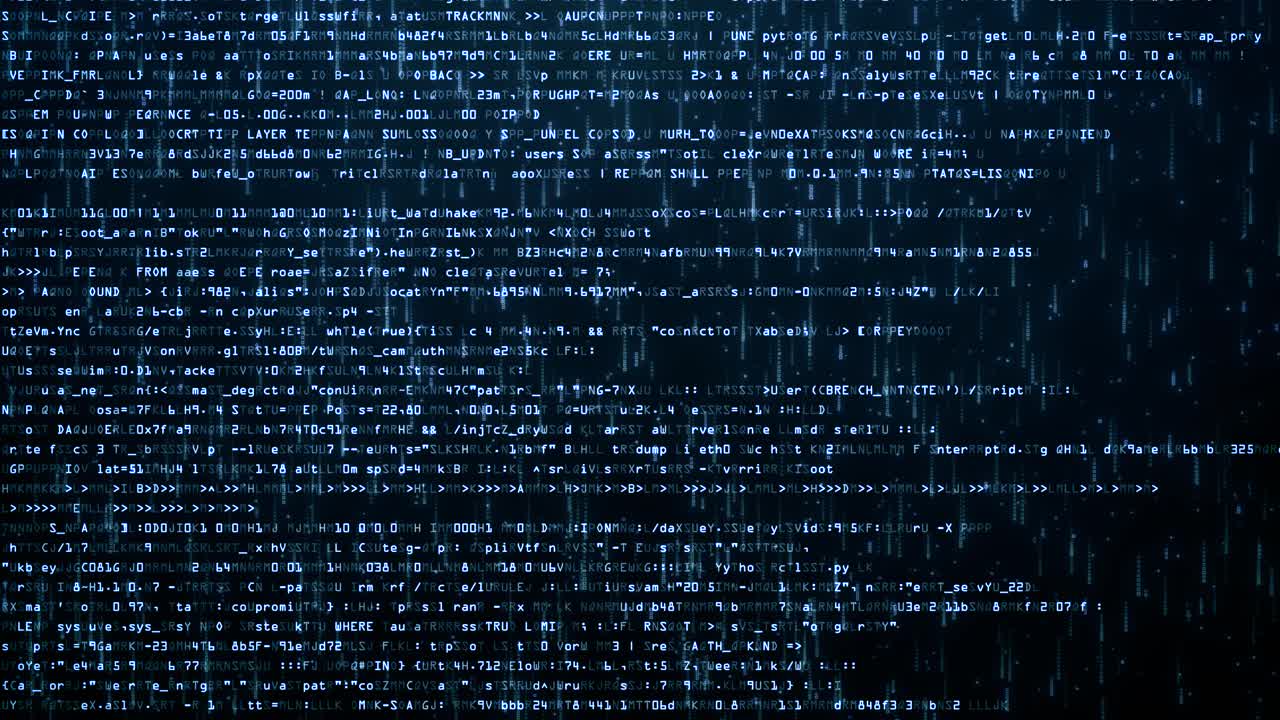 Digital Source Code Scrolling Animation | Cybersecurity and Hacker Terminal Loop