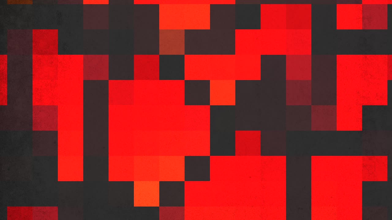 collage cuadrado dinámico rojo y negro patrón de cuadrícula abstracto con rojos diagonales