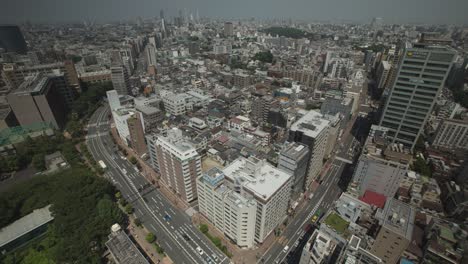 aerial view of tokyo cityscape