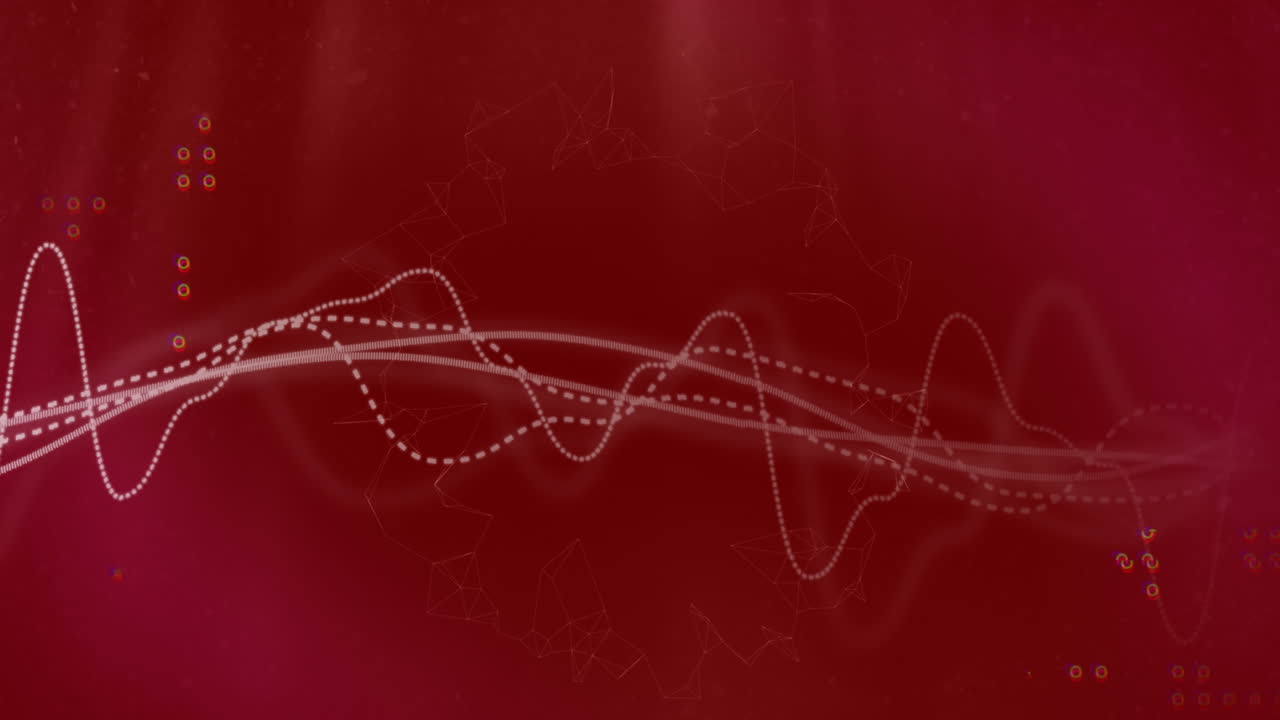 추상적인 모양의 애니메이션과 은 배경에 대한 데이터 처리