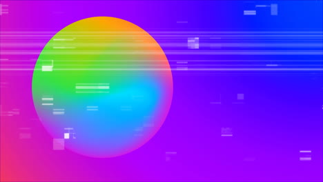 colorful circle against scrambled effect