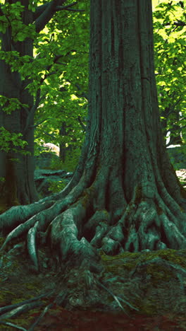 majestic old tree in lush forest