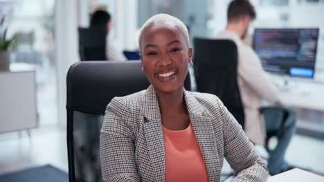 portrait of a confident business woman in a modern office