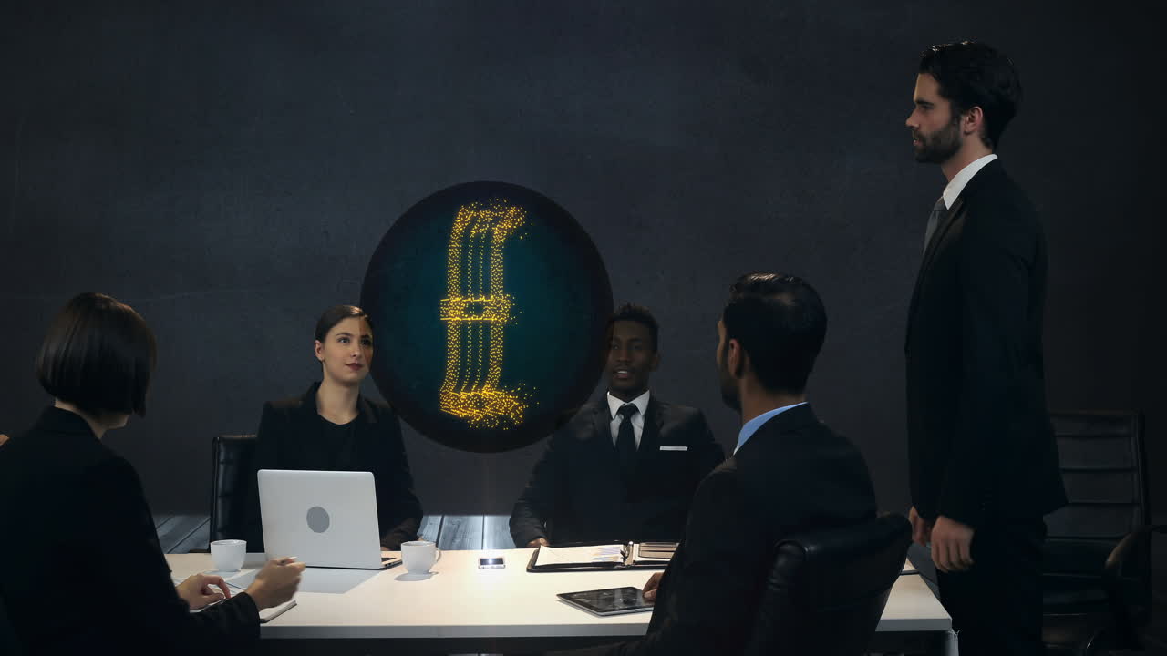 회의 에서 논의 하는 사업가 들