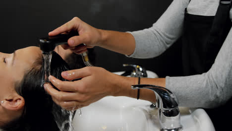 clients getting their hair wash