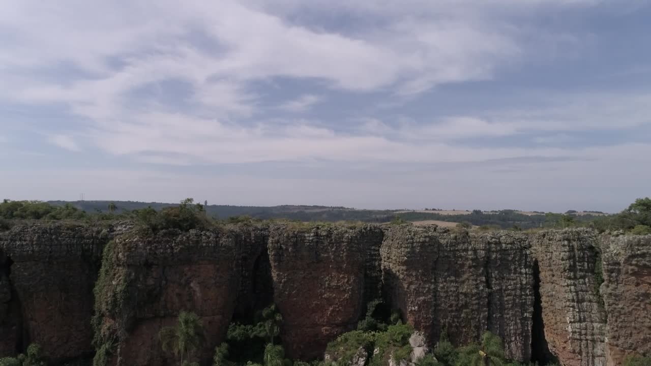 Sandstone rock formation in vila velha Brazil