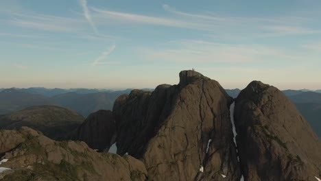 beautiful aerial view of canadian mountain landscape during a vibrant summer sunset