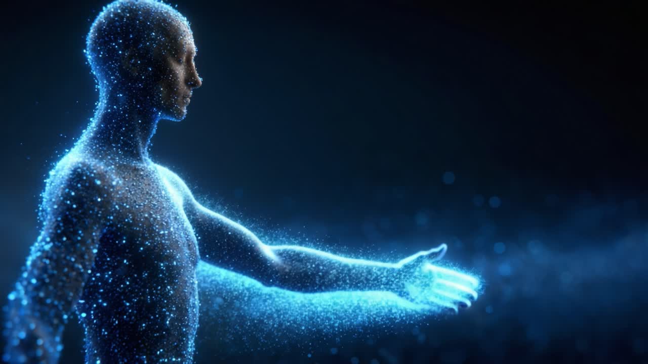 A Stunning Visual Representation of a Human Silhouette Composed of ...